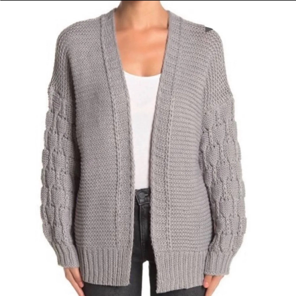 Cotton Emporium Knit Balloon Sleeve Cardigan - Picture 3 of 6